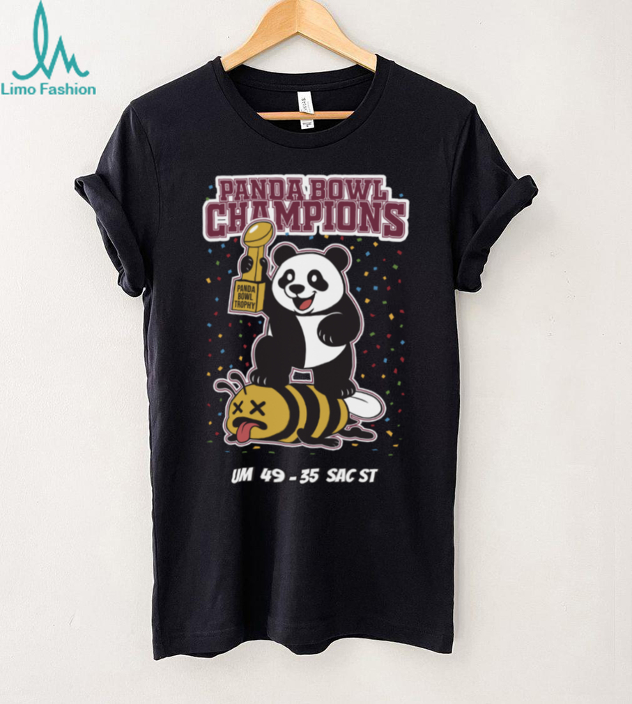 Panda Bowl Champions Panda Bee Mascot Score TShirt Panda Bowl Champions Panda Bee Mascot Score TShirt