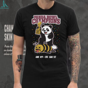Panda Bowl Champions Panda Bee Mascot Score TShirt