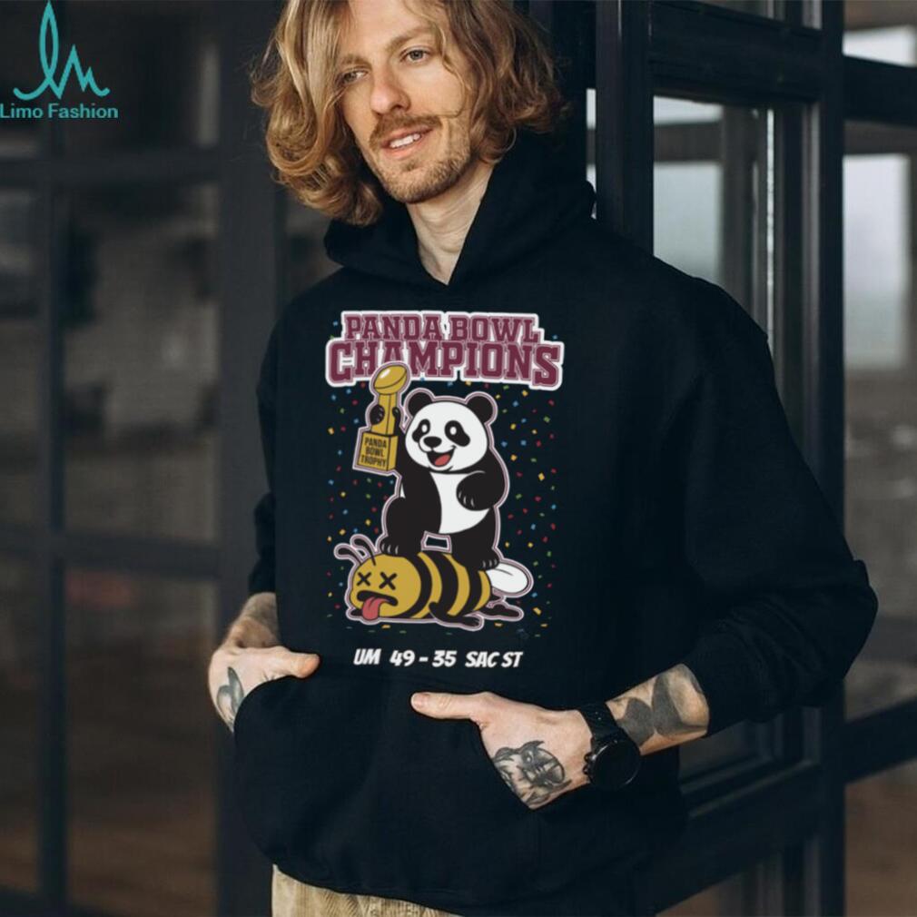 Panda Bowl Champions Panda Bee Mascot Score TShirt Panda Bowl Champions Panda Bee Mascot Score TShirt