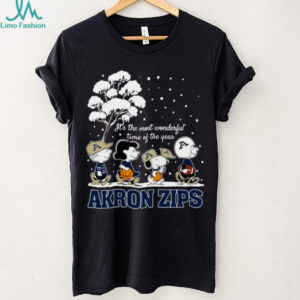 Peanuts Akron Zips Winter It's The Most Wonderful Time Of The Year T Shirt