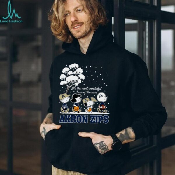 Peanuts Akron Zips Winter It’s The Most Wonderful Time Of The Year T Shirt