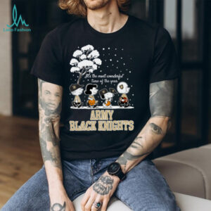 Peanuts Army Black Knights Winter It's The Most Wonderful Time Of The Year T Shirt