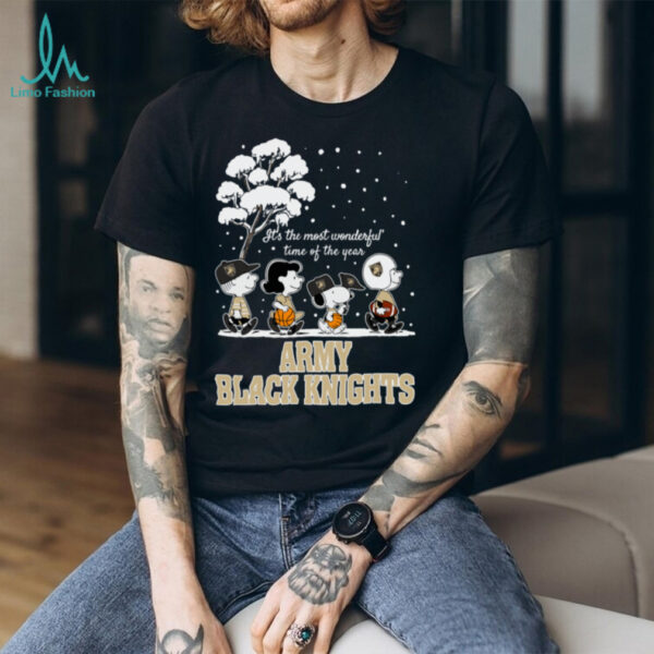 Peanuts Army Black Knights Winter It’s The Most Wonderful Time Of The Year T Shirt