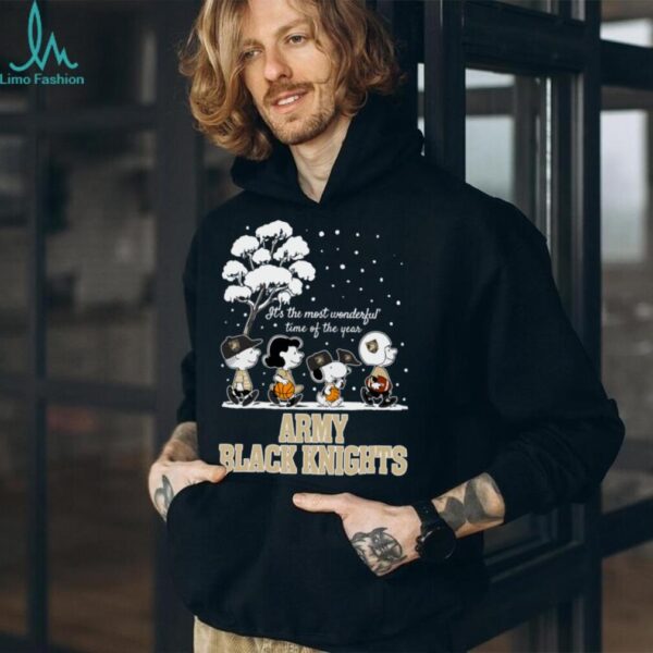 Peanuts Army Black Knights Winter It’s The Most Wonderful Time Of The Year T Shirt