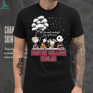Peanuts Boston College Eagles Winter It's The Most Wonderful Time Of The Year T Shirt