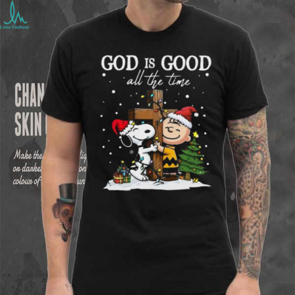 Peanuts God is Good All The Time Christmas T shirt