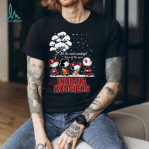 Peanuts Indiana Hoosiers Winter It's The Most Wonderful Time Of The Year T Shirt