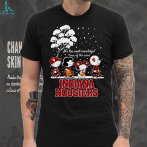 Peanuts Indiana Hoosiers Winter It's The Most Wonderful Time Of The Year T Shirt
