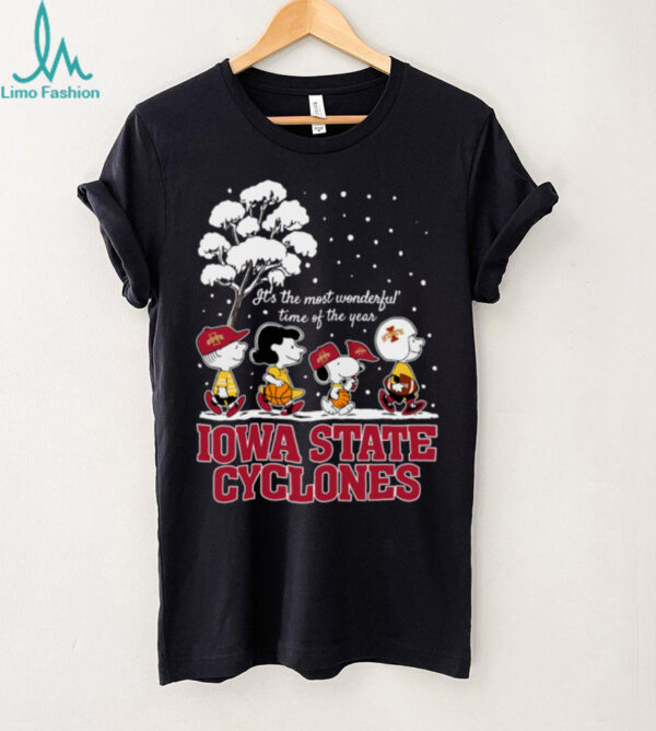Peanuts Iowa State Cyclones Winter It’s The Most Wonderful Time Of The Year T Shirt