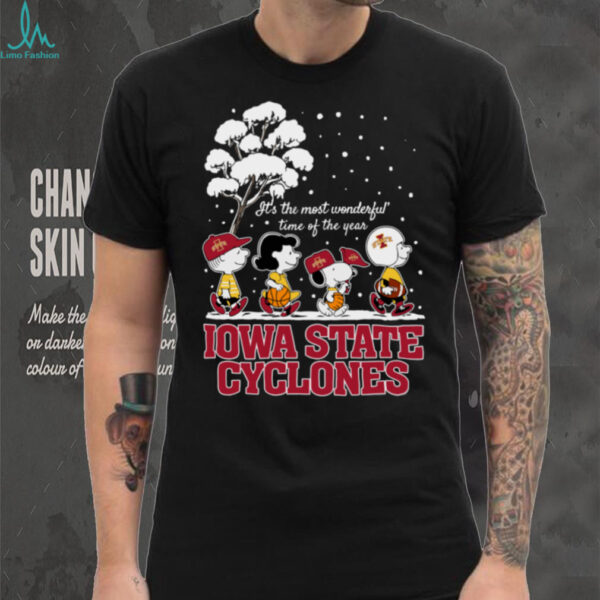 Peanuts Iowa State Cyclones Winter It’s The Most Wonderful Time Of The Year T Shirt
