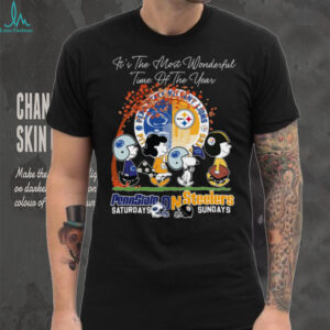 Peanuts It’S The Most Wonderful Time Of The Year Penn State Saturdays On Steelers Sundays Shirt