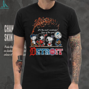 Peanuts It’s The Most Wonderful Time Of The Year Detroit Sports Shirt