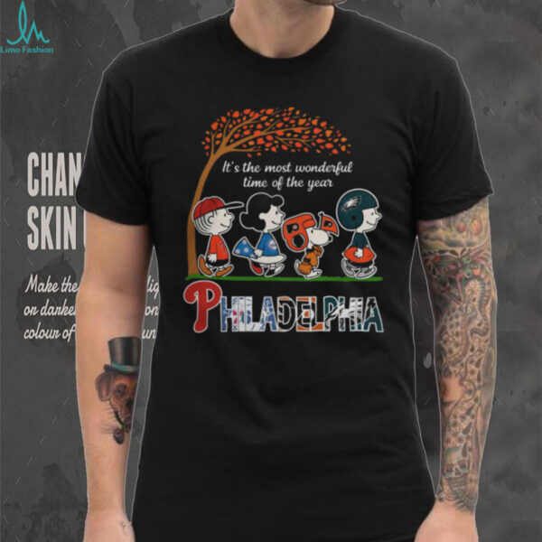 Peanuts It’s The Most Wonderful Time Of The Year Philadelphia Sports T Shirt