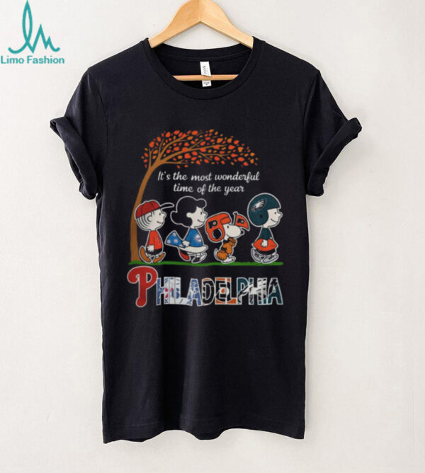 Peanuts It’s The Most Wonderful Time Of The Year Philadelphia Sports T Shirt