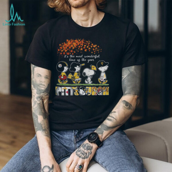 Peanuts It’s The Most Wonderful Time Of The Year Pittsburgh Sports T Shirt Unisex Standard T Shirt black s