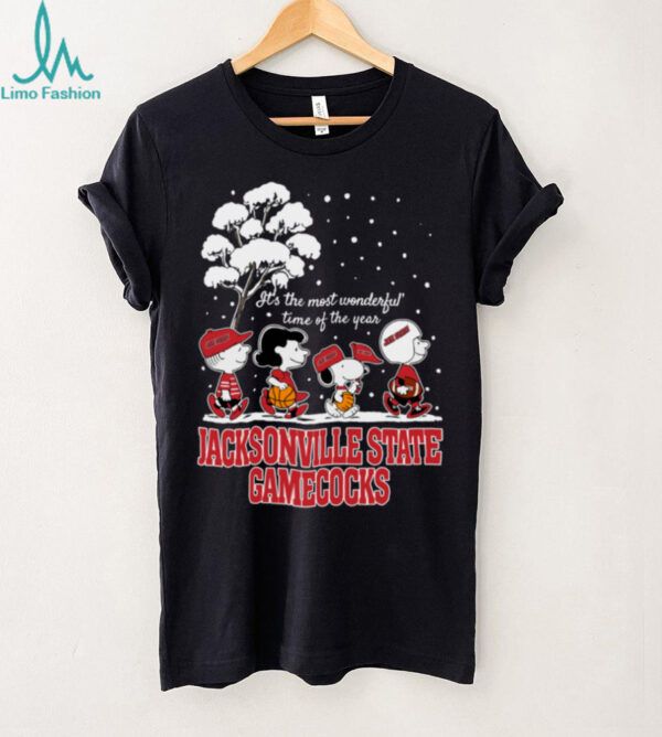 Peanuts Jacksonville State Gamecocks Winter It’s The Most Wonderful Time Of The Year T Shirt