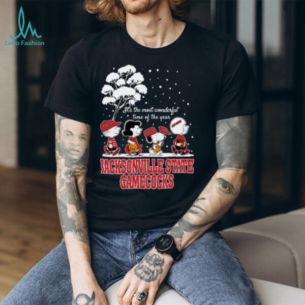 Peanuts Jacksonville State Gamecocks Winter It’s The Most Wonderful Time Of The Year T Shirt