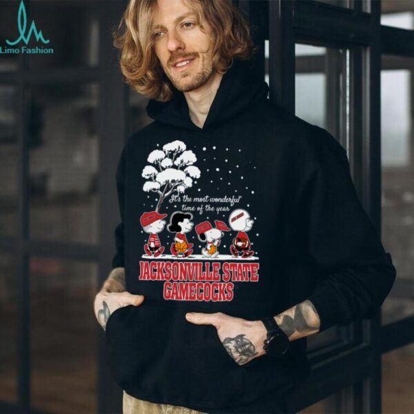 Peanuts Jacksonville State Gamecocks Winter It’s The Most Wonderful Time Of The Year T Shirt