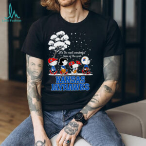 Peanuts Kansas Jayhawks Winter It's The Most Wonderful Time Of The Year T Shirt