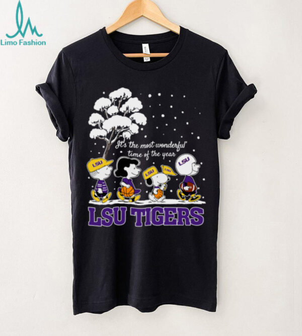 Peanuts LSU Tigers Winter It’s The Most Wonderful Time Of The Year T Shirt