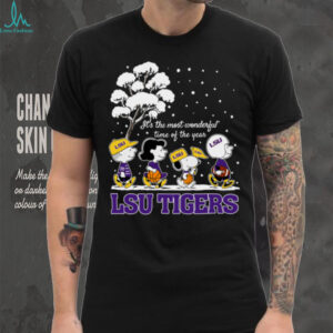 Peanuts LSU Tigers Winter It's The Most Wonderful Time Of The Year T Shirt