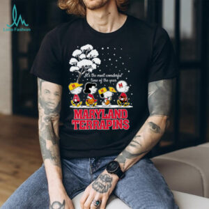 Peanuts Maryland Terrapins Winter It's The Most Wonderful Time Of The Year T Shirt