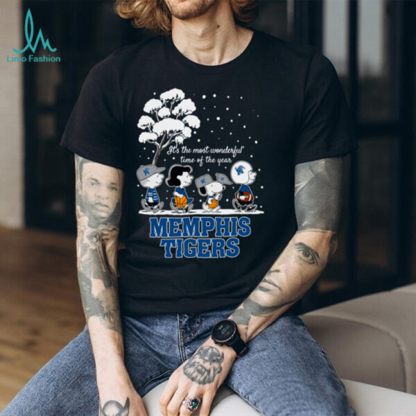 Peanuts Memphis Tigers Winter It’s The Most Wonderful Time Of The Year T Shirt