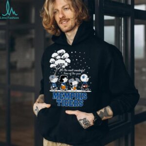 Peanuts Memphis Tigers Winter It's The Most Wonderful Time Of The Year T Shirt
