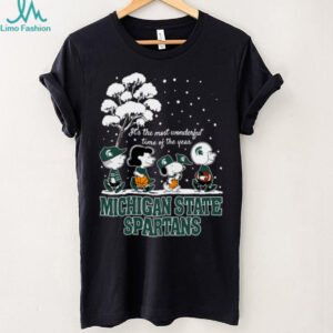 Peanuts Michigan State Spartans Winter It's The Most Wonderful Time Of The Year T Shirt