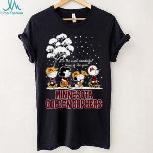 Peanuts Minnesota Golden Gophers Winter It's The Most Wonderful Time Of The Year T Shirt
