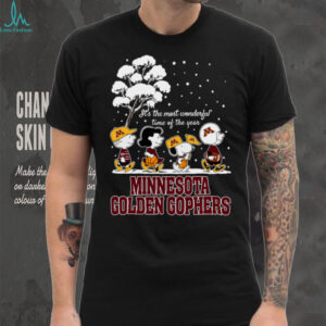 Peanuts Minnesota Golden Gophers Winter It's The Most Wonderful Time Of The Year T Shirt