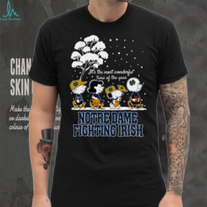 Peanuts Notre Dame Fighting Irish Winter It's The Most Wonderful Time Of The Year T Shirt