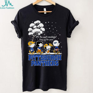 Peanuts Pittsburgh Panthers Winter It's The Most Wonderful Time Of The Year T Shirt