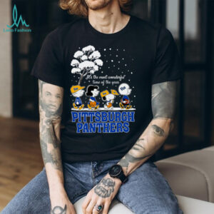 Peanuts Pittsburgh Panthers Winter It's The Most Wonderful Time Of The Year T Shirt