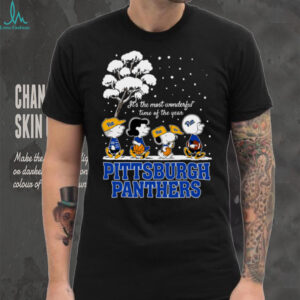 Peanuts Pittsburgh Panthers Winter It's The Most Wonderful Time Of The Year T Shirt