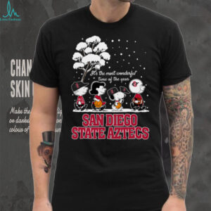 Peanuts San Diego State Aztecs Winter It's The Most Wonderful Time Of The Year T Shirt