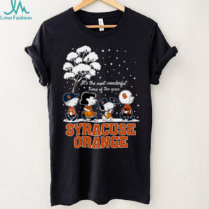 Peanuts Syracuse Orange Winter It's The Most Wonderful Time Of The Year T Shirt