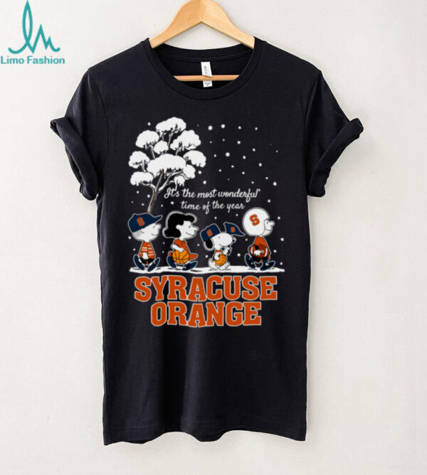 Peanuts Syracuse Orange Winter It’s The Most Wonderful Time Of The Year T Shirt