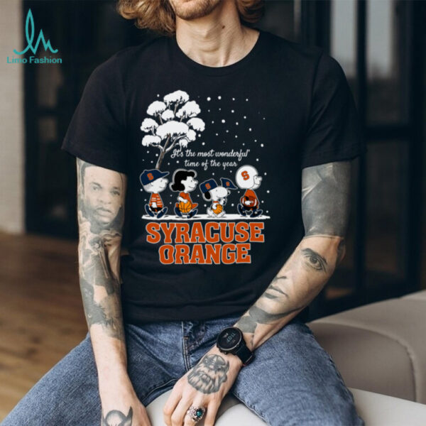 Peanuts Syracuse Orange Winter It’s The Most Wonderful Time Of The Year T Shirt