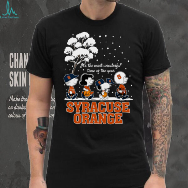 Peanuts Syracuse Orange Winter It’s The Most Wonderful Time Of The Year T Shirt