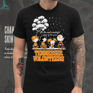 Peanuts Tennessee Volunteers Winter It's The Most Wonderful Time Of The Year T Shirt