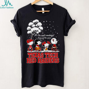 Peanuts Texas Tech Red Raiders Winter It's The Most Wonderful Time Of The Year T Shirt