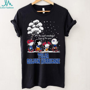 Peanuts Tulsa Golden Hurricane Winter It's The Most Wonderful Time Of The Year T Shirt
