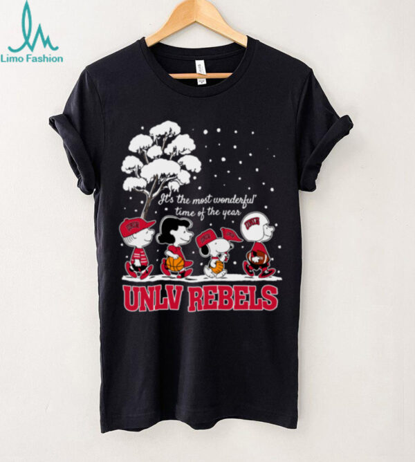 Peanuts UNLV Rebels Winter It’s The Most Wonderful Time Of The Year T Shirt