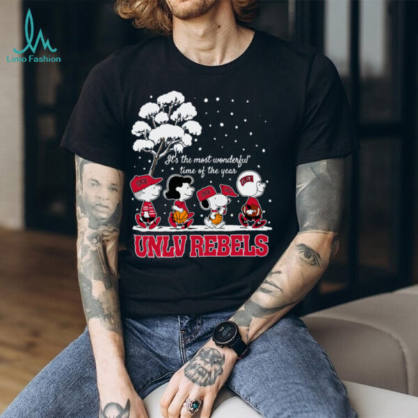 Peanuts UNLV Rebels Winter It’s The Most Wonderful Time Of The Year T Shirt