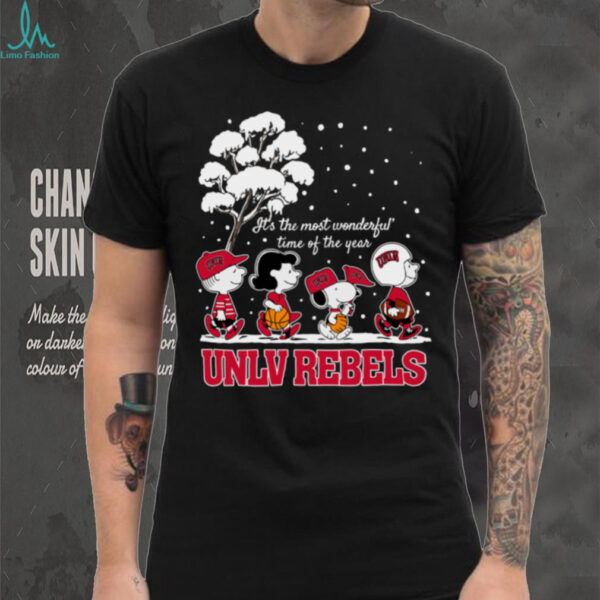 Peanuts UNLV Rebels Winter It’s The Most Wonderful Time Of The Year T Shirt