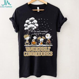 Peanuts Vanderbilt Commodores Winter It's The Most Wonderful Time Of The Year T Shirt