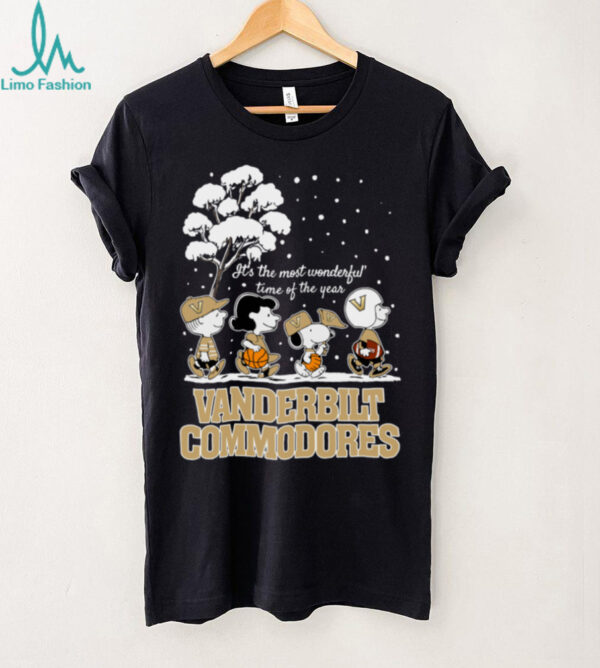 Peanuts Vanderbilt Commodores Winter It’s The Most Wonderful Time Of The Year T Shirt
