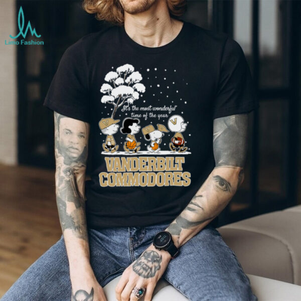 Peanuts Vanderbilt Commodores Winter It’s The Most Wonderful Time Of The Year T Shirt
