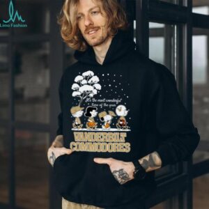 Peanuts Vanderbilt Commodores Winter It's The Most Wonderful Time Of The Year T Shirt